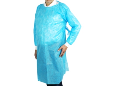 Protective gown blue arm long 125x150cm St
